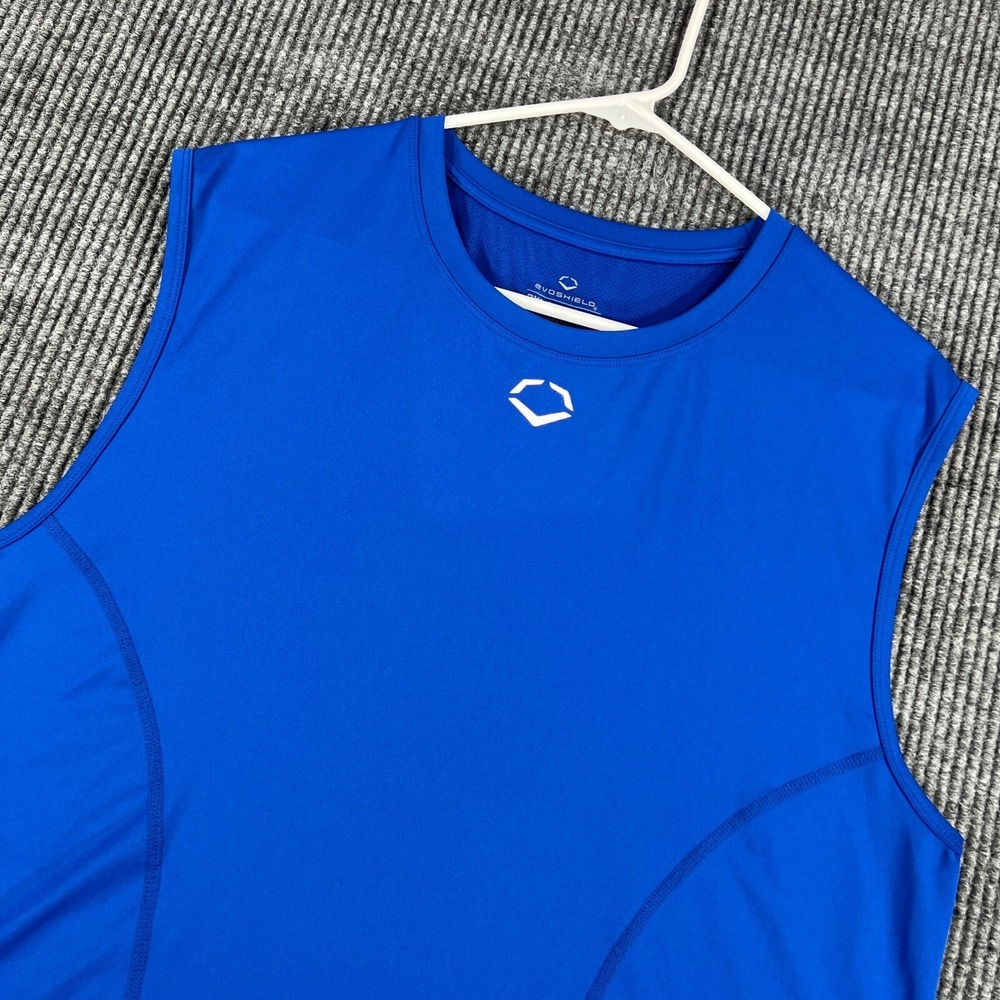 EvoShield‎ Tank Top Shirt Mens 2XL XXL Blue Sleeveless Active Baseball Softball
